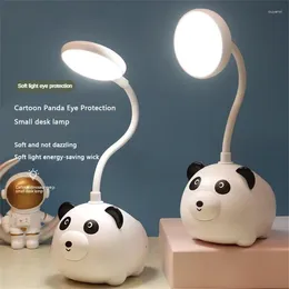 Table Lamps Creative Usb Light Cute Desk Lamp Reading Panda Cartoon Penholder