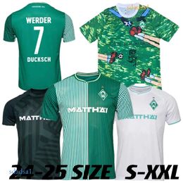 2023 2024 2025 Werder Bremen SPECIAL SOCCER JERSEY Marvin Ducksch Leonardo Bittencourt BLACK GREEN 23 FRIEDL PIEPER FOOTBALL SHIRTS TOP THAILAND QUALITY Size