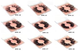 Mink Eyelashes 25mm Lashes Fluffy Messy 3D False Eyelashes Dramatic Long Natural Lashes Makeup Mink Lashes with square box5032037