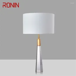 Table Lamps RONIN Modern For The Bedroom Design E27 White Crystal Desk Light Home LED Decorative Foyer Bedside Office