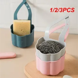 Kitchen Storage 1/2/3PCS Faucet Mounted Sponge Drain Basket Sink Brush Rack Plastic Holder Box Gadget