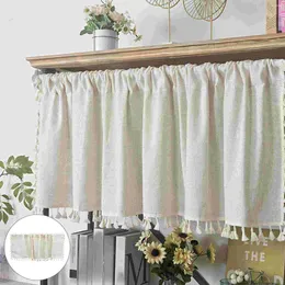Curtain Cabinet Decor Door Linen Valance Curtains For Small Windows Blackout Rural Panel Kitchen Over Sink Short