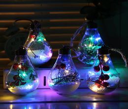 Christmas Ball Transparent LED Decorative Bulb Light Xmas Tree Hanging Decorative Bulb Wedding Birthday Party LED Light Decor8446160