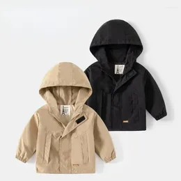 Jackets Children Trench Coats Boys Outerwear Casual Windbreaker Jacket Autumn Winter Baby Kids Fleece Warm Bomber Hooded Clothing