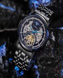 Black Knight fully automatic mechanical watch top ten brands flywheel waterproof men039s Watch5811731