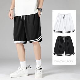 Mens Summer Mesh Sports Shorts Basketball Fitness Speed Dry Running Breathable Casual Loose Large Size Bermuda 240508