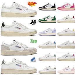 Autrys Fashion Designer Sneakers Womens Mens Pink Sliver Green White Red Rose Yellow Purple Autries Athleisure Outdoor Sports Shoes