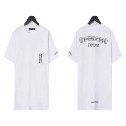 Luxury Designer Mens T Shirts Tshirts Brand CHr T-shirts Tops Tees Men Women Summer Short Sleeve Street T-shirt Sanskrit Roll Horseshoe Heart Cross Shirt MROF