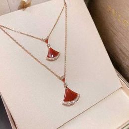 Buu Necklace Classic Charm Design Necklace 18k Gold Red Agate Necklace Pendant Mini Colour Gold Gold Colour Gold with original gift box