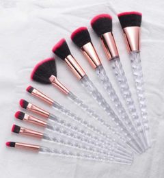 Makeup Brushes 10 Pieces Makeup Brush Set Premium Face Eyeliner Blush Contour Foundation Cosmetic Brushes for Powder Liquid Cream4182186