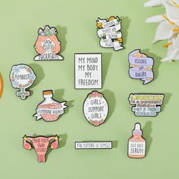 Brooches Creative Letter Series Brooch Personalized Cartoon Short Sentences Metal Enamel Badge Clothing Backpack Pins Decoration Jewelry