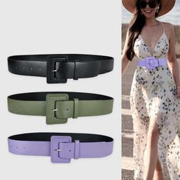 Other Fashion Accessories Plus size purple womens belt dress black tight fitting corset with womens jeans red belt brown student 4cm wide Str J240518