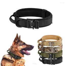 Dog Collars Tactical Collar For Medium And Large Dogs: Suitable All Breeds Adjustable Durable.