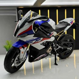 Diecast Model Cars Large 1 9 BMW S1000RR Alloy Diecast Motorcycle Model Collection Toy Vehicle Off Road Autocycle Sound Light Toys Car For Kids Y2405206J2A