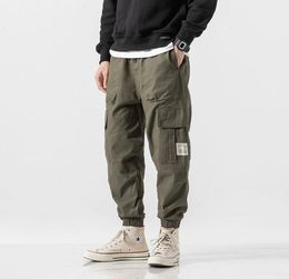 Cargo Pants Men Streetwear Hip hop Pants Mens Joggers Pants Casual Harem Ankle length Trousers Elastic waist Black Army green6448754