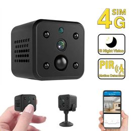 Wireless Camera Kits CCTV Lens 4G Mini Wireless WiFi Camera PIR Human Body Detection Night Vision Infrared Monitoring Security Camera Built in 3000mAh Ba J240518