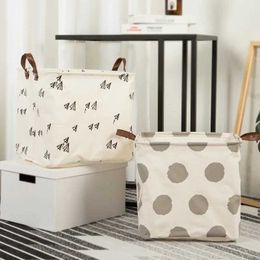 Boxes Storage# 2022 Square folding Storage box Waterproof Canvas Laundry basket bins for kids toys Organizer clothes storage basket Gift bag Y240520NTJ8