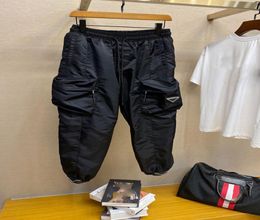 2021 Men Streetwear Hip Hop Black Cargo Pants Pockets Harajuku Harem Pant Swag Ribbon Joggers HipHop Sweatpants Trousers Traingle 7505852