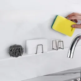 Kitchen Storage Stainless Steel Self-adhesive Sink Wall Rack Hook Drain Sponge Soap Drying Racks