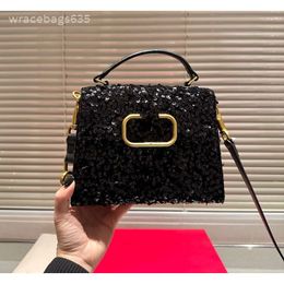 Bags Bag V-button Capacity Chain Event Stud Totes Sequins Designer Large Vo Tote Summer Women Valenttieno New Leather Vslings 2024 Handbag