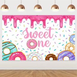 Party Decoration Donut Birthday Backdrop Sweet Donuts Pography Background Decorations For Girls Baby Shower Supplies