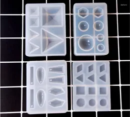 Baking Moulds Resin Jewellery Mould Moulds Diy Silicone Crystal Drop Tape Hole Pendant Geometric Uv