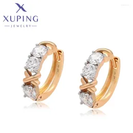 Hoop Earrings Xuping Jewelry Arrival Fashion Elegant Love Shape Gold Color Earring For Women Schoolgirl Classic Party Gift X000815173