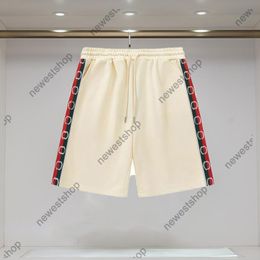 Luxury Mens shorts designer double letters print short Classic Ribbon logo jacquard pants Streetwear Trousers casual cotton Side stripes Joggers