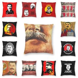 Pillow Stalin Face Cover 40x40 Home Decorative Case Socialism Sofa Communist Soviet Throw For Car