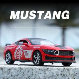 Diecast Model Cars New 1 32 Ford Mustang Shelby GT500 Alloy Cast Toy Car Model Sound and Light Childrens Toy Collectibles Birthday gift Y2405209VGD