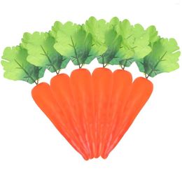 Decorative Flowers 6 Pcs Window Artificial Plants Indoor Carrots For Easter Decorations Plastic Home Decors