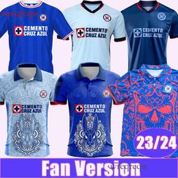23 24 Cruz Azul Mens Soccer Jerseys RODRIGUEZ GUTIERREZ MORALES ESCOBAR VARGAS GUERRERO Home Blue Away 3rd Special Edition Football Shirts