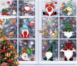 Window Wall Stickers Decoration Holiday Sticker Clings for Christmas Celebration DoubleSided Pattern Snowflake New Year Party Dec4450965