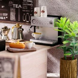 Coffee shop doll house mini DIY kit for making assembling room models, toys, home and bedroom decorations with furniture, wo