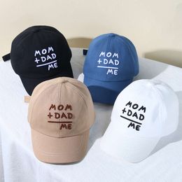 Letter Embroidery Baby Baseball Cap Solid Color Adjustable Toddler Boys Girls Snapback Hat Casual Kids Cotton Duck Tongue Caps L2405