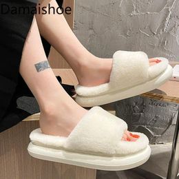 Slippers Thick Bottom Velvet Women's Autumn Outdoor Wear Net Red Home Indoor Non-Slip Cotton Slipper Shoes Winter