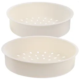 Double Boilers 2 Pcs Steamed Rice Basket Simple Steamer For Food Cooker Kitchen Plastic Gadget El