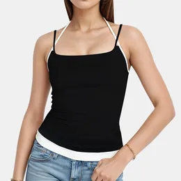 Camisoles & Tanks Korean Clothes Women'S Camisole Tops Adjustable Spaghetti Strap Tank Cute Going Out Crop Summer Blouses Y2k