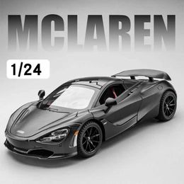 Diecast Model Cars 1/24 Scale McLaren 720S Alloy Model Sport Car Diecast Metal Toy Car Series Collection Simulation Sound Light Toy Car Boys Gift Y240520IR0W