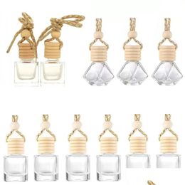 Essential Oils Diffusers Ups Car Per Bottle Cars Pendant Ornament Diffuser 12 Designs Air Freshener Fragrance Empty Glass 6.11 Drop De Dhglo