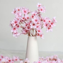 Decorative Flowers Artificial Branches Peach Blossom Fake Flower Arrangement Home Decor Gift