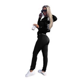 2Pcs Women Set Ladies Tracksuit Crop Tops Hoodies Sweatshirt Pants Sets Lady Leisure Wear Casual Suit Plus Size Without Logo Big S2900107