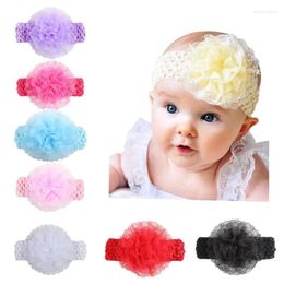 Hair Accessories Baby Mesh Yarn Lace Flower Headband Head-wear Girl Party Birthday Dress Wear Infant Gifts