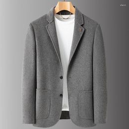 Men's Suits High Quality Blazer Double-sided Wool Business Simple Elegant Fashion Casual Gentleman Slim Suit Jacket Woollen Coat