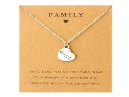 Aunt Sister Uncle Pendants Chain Necklaces Grandma Grandpa Family Mom Daughter Dad Father Brother Son Fashion Jewellery Love Gift6231890