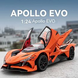 Diecast Model Cars New 1 24 Apollo EVO Alloy Diecast Car Model Super Sports Car Toys Simulation Decoration Vehicles Toy For Kids Christmas Gifts Y240520CVOS