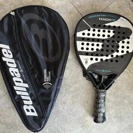 Padel Tennis Racket with Cover Bag Professional Sports Equipment Soft Face Carbon Fibre EVA Paddle Tenis Racquet 240509