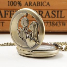 Pocket Watches Vintage Antique Heart Moon Girl Flip Watch Pendant Necklaces Party Gift Digital Pocketwatch