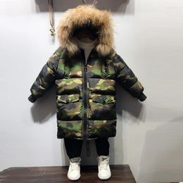 Down Coat Camouflage Boys Winter Jacket Warm Thickness Coats Hooded Jongens Winterjas 7WT026