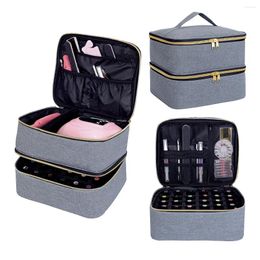 Cosmetic Bags Double-Layer Makeup Bag With Handle Large Capacity Storage Case Travel Toiletry Nail Tool Organizer Accessorie